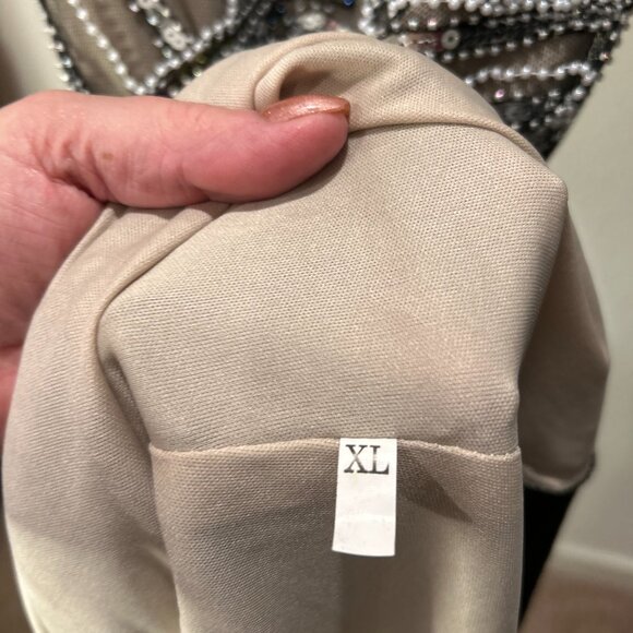 Black & Gold Sequin Tassel Dress | NWT XL - Picture 5 of 7